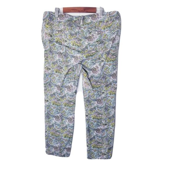 Ann Taylor Carnegie Crop Pants Women Size 8 Paisley Floral - Picture 3 of 14